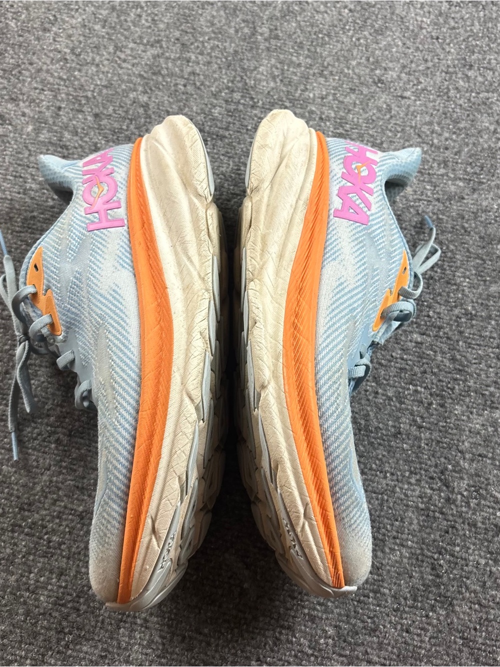 HOKA Women’s Clifton 9 Running Shoes Blue/Orange size: 11 - Picture 5 of 10